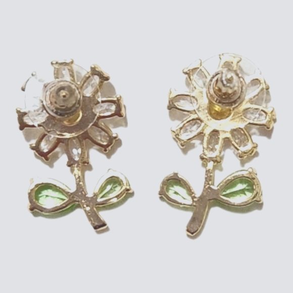 Daisy CZ Stud Earrings - Picture 4 of 5